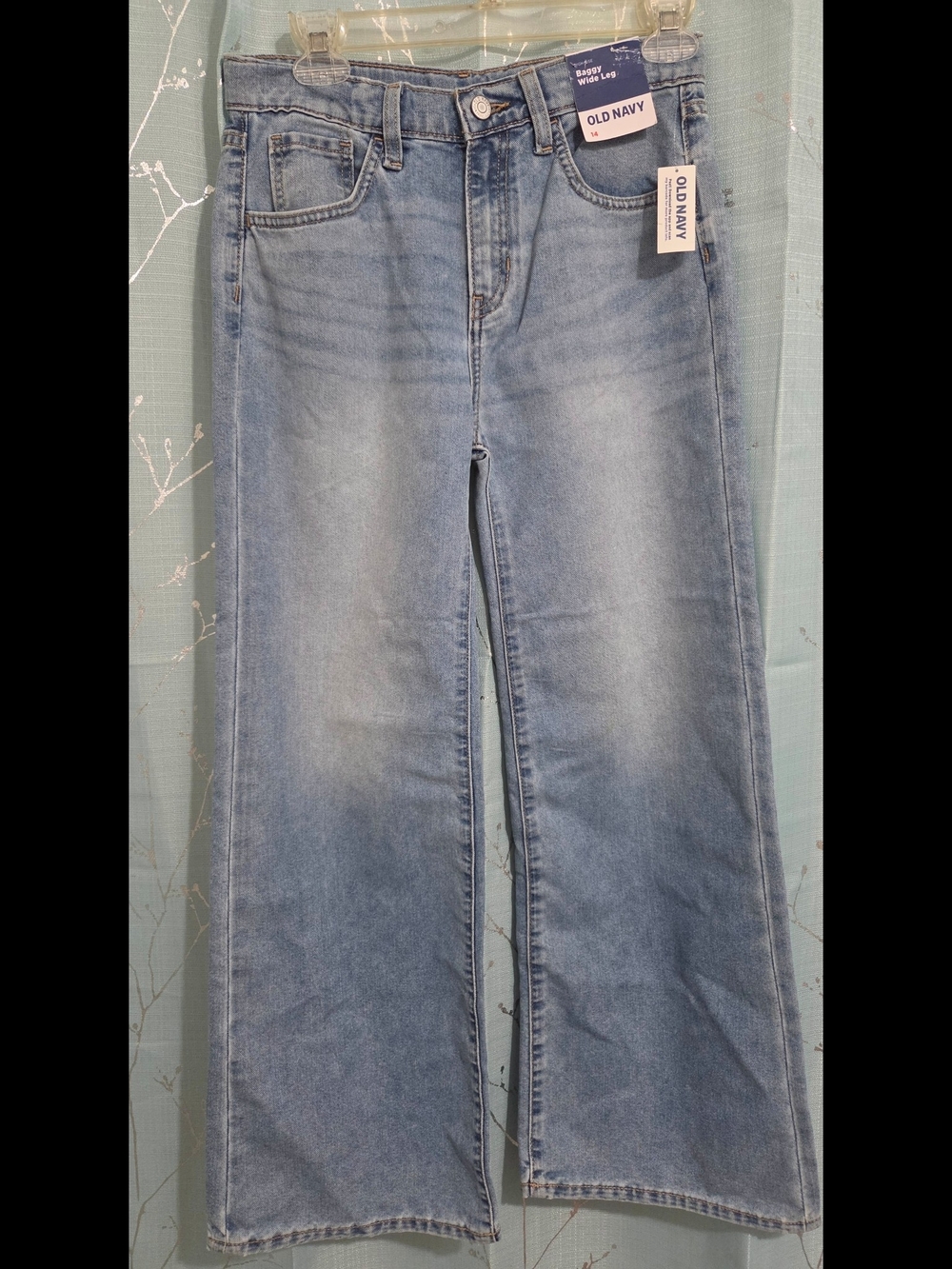 Girls Old Navy Light Blue Wide-Leg Jeans NWT.